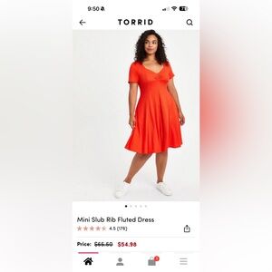 NWT torrid orange mini dress